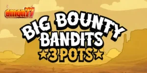Karakter kartun koboi dalam slot Big Bounty Bandits: 3 Pots