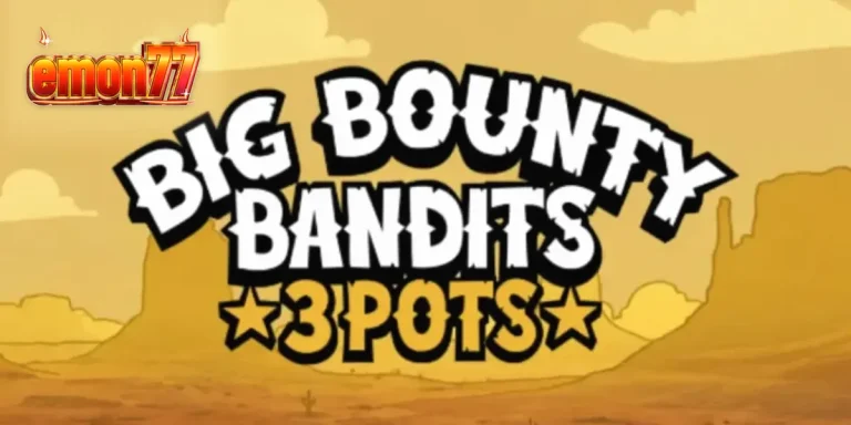 Karakter kartun koboi dalam slot Big Bounty Bandits: 3 Pots