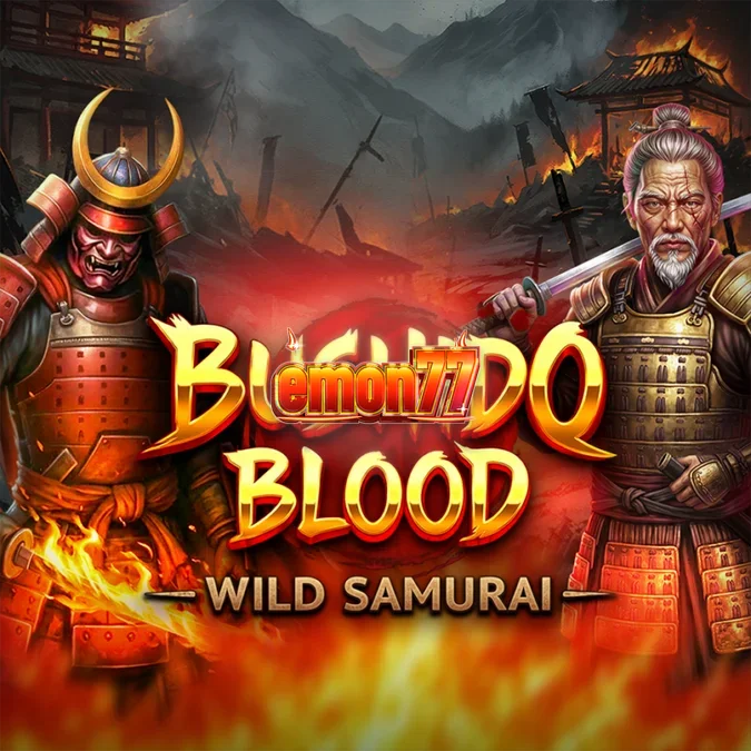 Tampilan visual slot Bushido Blood dengan latar belakang pegunungan Jepang